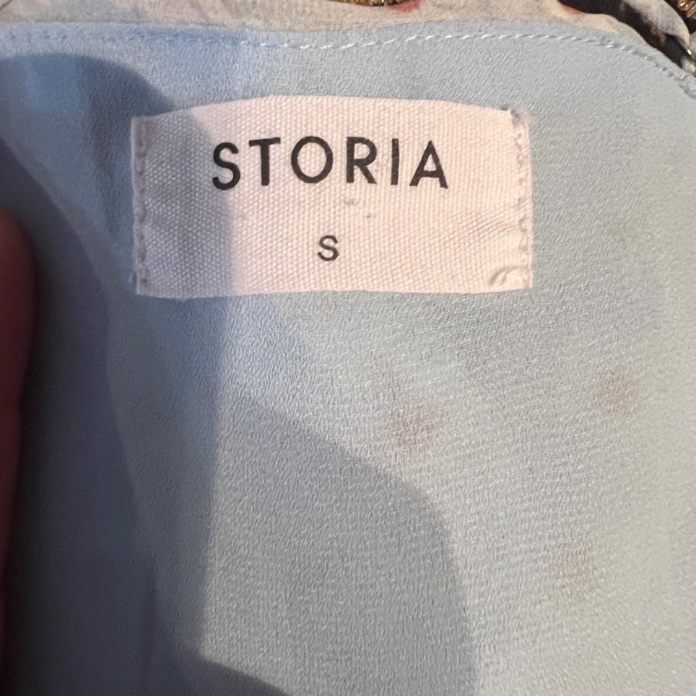 STORIA Daisy blue mini dress size S preloved - Picture 7 of 8